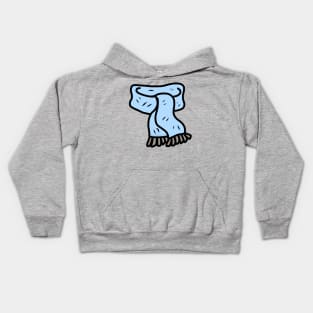 Cozy Blue Scarf Kids Hoodie